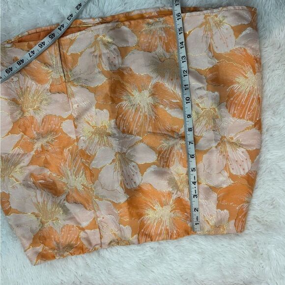 Lulu's Getaway Glam Orange Floral Jacquard Two Piece Mini Dress Size L NWT - Picture 11 of 14